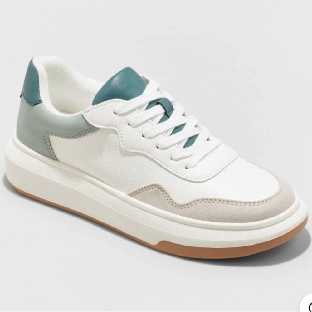 Universal Thread Memory Foam Sports Sneakers, Turquoise, Green size 7